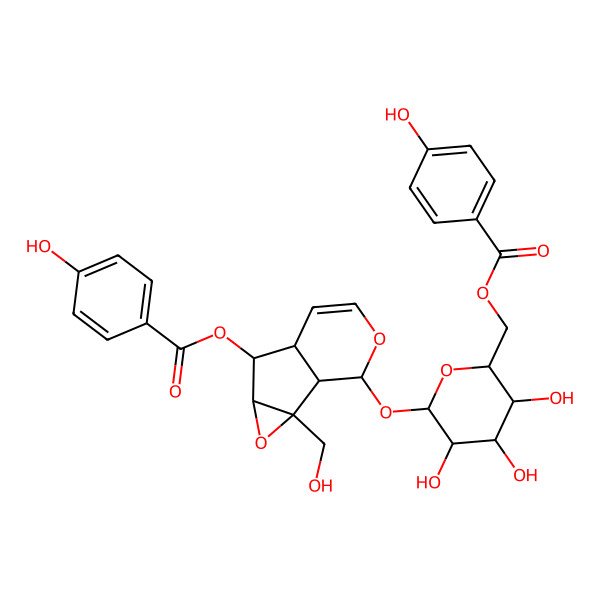 2D Structure of 6'-O-p-Hydroxybenzoylcatalposide