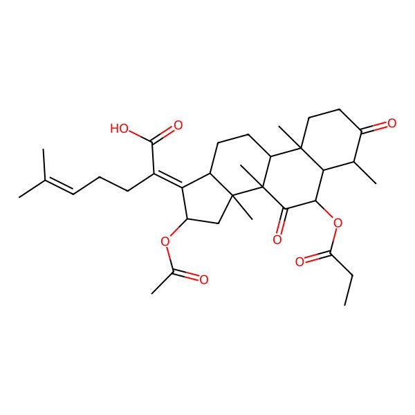 2D Structure of 6-O-propionyl-6-O-deacetylhelvolic acid