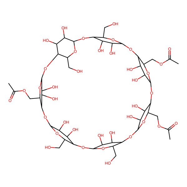 2D Structure of 6-O-triacetyl(A,B,E)-beta-cyclodextrin