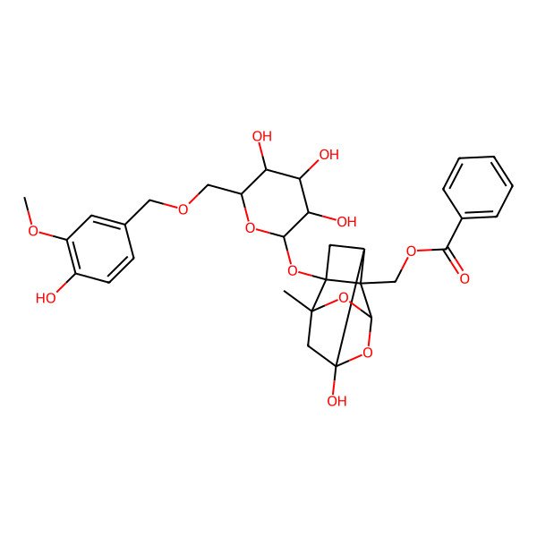 2D Structure of 6'-O-vanillylpaeoniflorin 2D Structure of 6'-O-vanillylpaeoniflorin