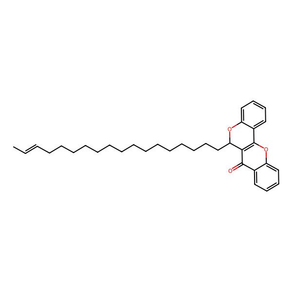 2D Structure of 6-octadec-16-enyl-6H-chromeno[4,3-b]chromen-7-one
