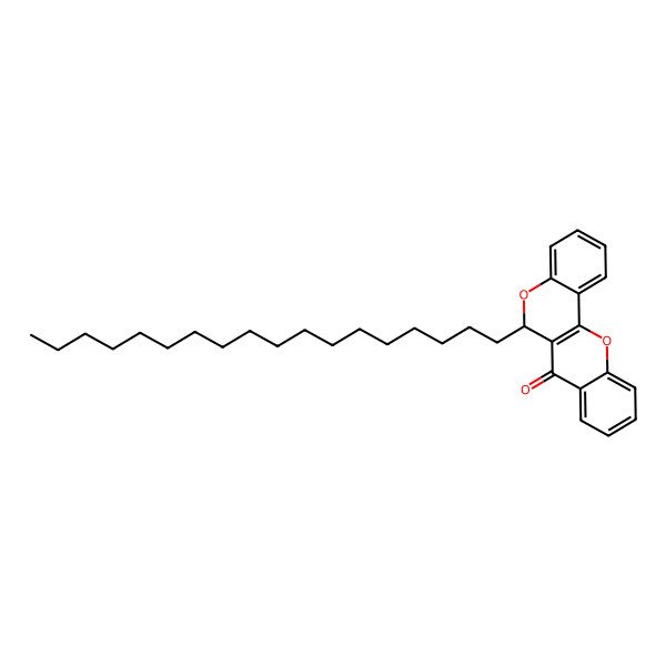 2D Structure of 6-octadecyl-6H-chromeno[4,3-b]chromen-7-one