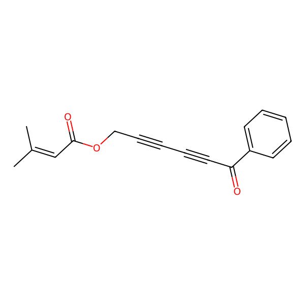 2D Structure of (6-Oxo-6-phenylhexa-2,4-diynyl) 3-methylbut-2-enoate