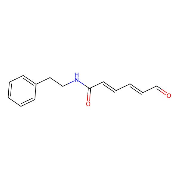 2D Structure of 6-oxo-N-(2-phenylethyl)hexa-2,4-dienamide 2D Structure of 6-oxo-N-(2-phenylethyl)hexa-2,4-dienamide