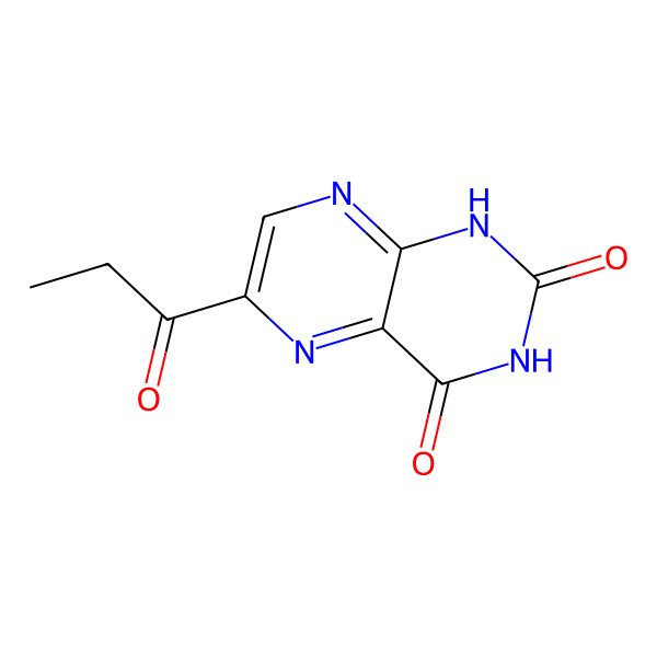 2D Structure of 6-propionylpteridine-2,4(1H,3H)-dione
