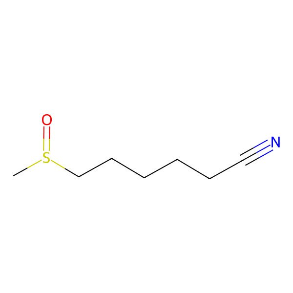2D Structure of 6-[(S)-methylsulfinyl]hexanenitrile