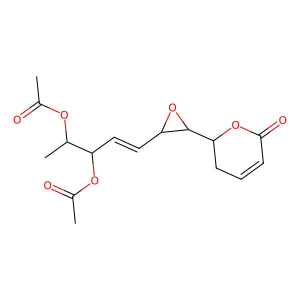 2D Structure of [(E,2S,3R)-3-acetyloxy-5-[(2S,3R)-3-[(2R)-6-oxo-2,3-dihydropyran-2-yl]oxiran-2-yl]pent-4-en-2-yl] acetate