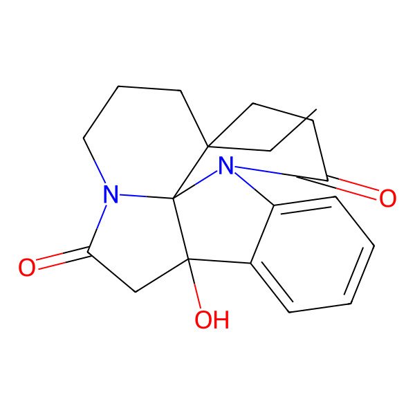 2D Structure of (8R,15R)-15-ethyl-8-hydroxy-1,11-diazapentacyclo[9.7.1.02,7.08,19.015,19]nonadeca-2,4,6-triene-10,18-dione