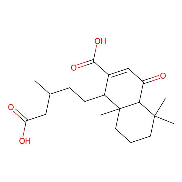 2D Structure of (1R,4aS,8aR)-1-[(3R)-4-Carboxy-3-methylbutyl]-5,5,8a-trimethyl-4-oxo-1,4,4a,5,6,7,8,8a-octahydronaphthalene-2-carboxylic acid