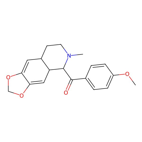 2D Structure of [(4aS,5R,8aS)-6-methyl-5,7,8,8a-tetrahydro-4aH-[1,3]dioxolo[4,5-g]isoquinolin-5-yl]-(4-methoxyphenyl)methanone