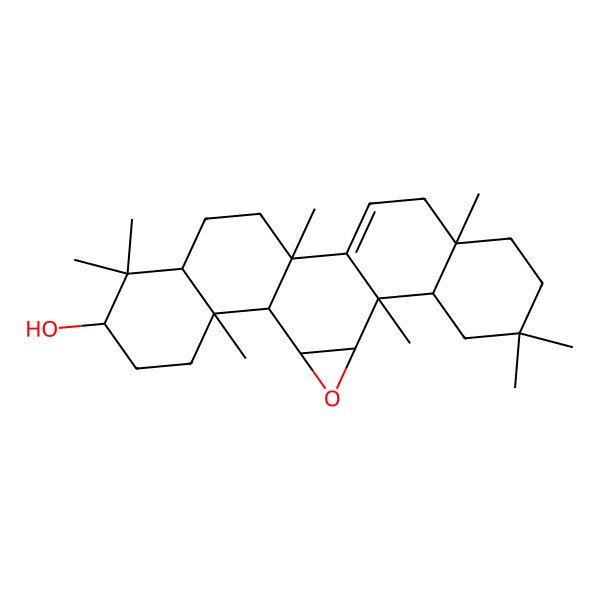 2D Structure of (1S,2R,4S,5R,6S,9S,11R,14R,18R,23R)-1,6,10,10,14,18,21,21-octamethyl-3-oxahexacyclo[13.8.0.02,4.05,14.06,11.018,23]tricos-15-en-9-ol