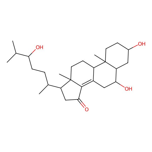 2D Structure of 3,6-Dihydroxy-17-(5-hydroxy-6-methylheptan-2-yl)-10,13-dimethyl-1,2,3,4,5,6,7,9,11,12,16,17-dodecahydrocyclopenta[a]phenanthren-15-one