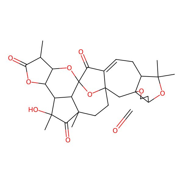 2D Structure of (1R,3S,7S,10R,15R,17S,18R,21S,22R,23S,25R,29R)-23-hydroxy-9,9,18,23,25-pentamethyl-4,8,16,20,28-pentaoxaoctacyclo[13.12.1.115,22.01,13.03,7.03,10.017,21.025,29]nonacos-12-ene-5,14,19,24-tetrone
