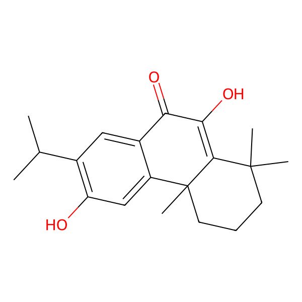 2D Structure of 6,10-dihydroxy-1,1,4a-trimethyl-7-propan-2-yl-3,4-dihydro-2H-phenanthren-9-one