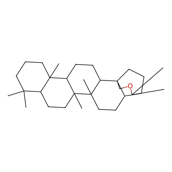2D Structure of 6,10,10,14,15,20,20-Heptamethyl-21-oxahexacyclo[17.3.2.01,18.02,15.05,14.06,11]tetracosane