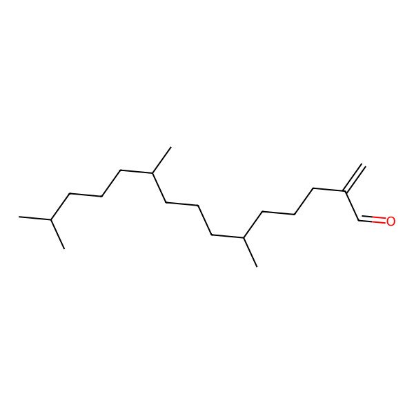 2D Structure of 6,10,14-Trimethyl-2-methylenepentadecanal