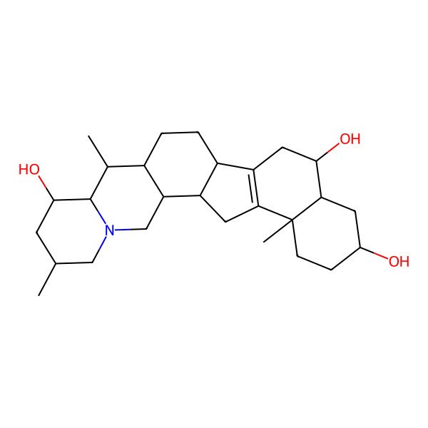 2D Structure of 6,10,23-Trimethyl-4-azahexacyclo[12.11.0.02,11.04,9.015,24.018,23]pentacos-15(24)-ene-8,17,20-triol