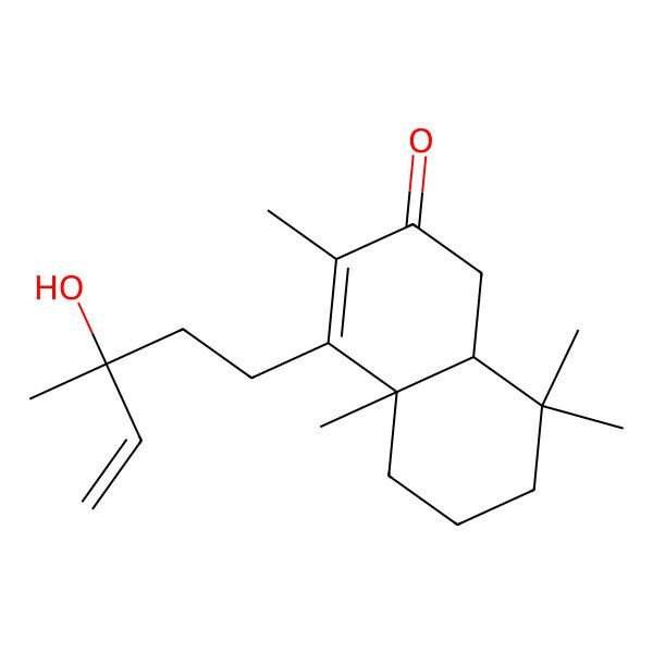 2D Structure of (4aR,8aR)-4-[(3S)-3-hydroxy-3-methylpent-4-enyl]-3,4a,8,8-tetramethyl-5,6,7,8a-tetrahydro-1H-naphthalen-2-one