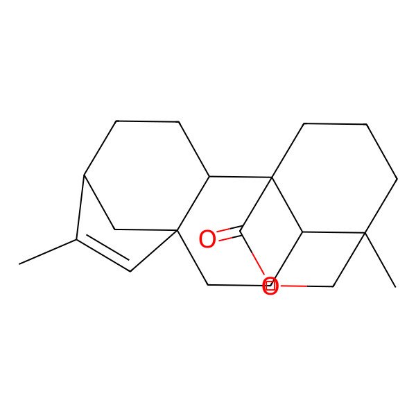 2D Structure of 6,12-Dimethyl-14-oxapentacyclo[10.3.3.15,8.01,11.02,8]nonadec-6-en-15-one