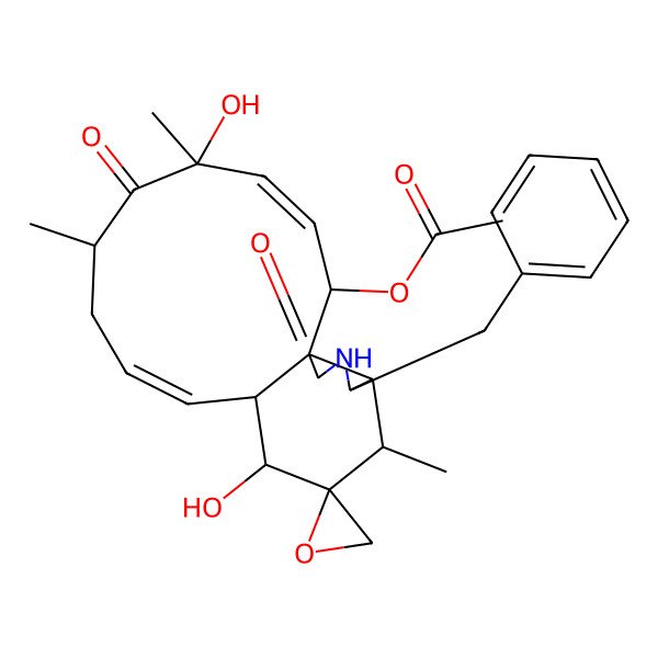 2D Structure of 6,12-epoxycytochalasin D