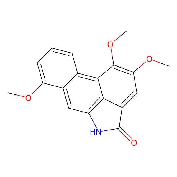 2D Structure of 6,14,15-Trimethoxy-10-azatetracyclo[7.6.1.02,7.012,16]hexadeca-1,3,5,7,9(16),12,14-heptaen-11-one