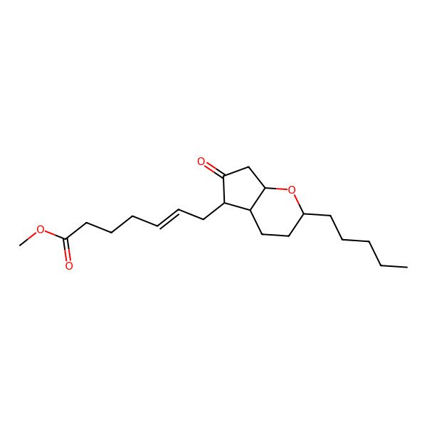 2D Structure of methyl (Z)-7-[(2S,4aR,5R,7aR)-6-oxo-2-pentyl-3,4,4a,5,7,7a-hexahydro-2H-cyclopenta[b]pyran-5-yl]hept-5-enoate
