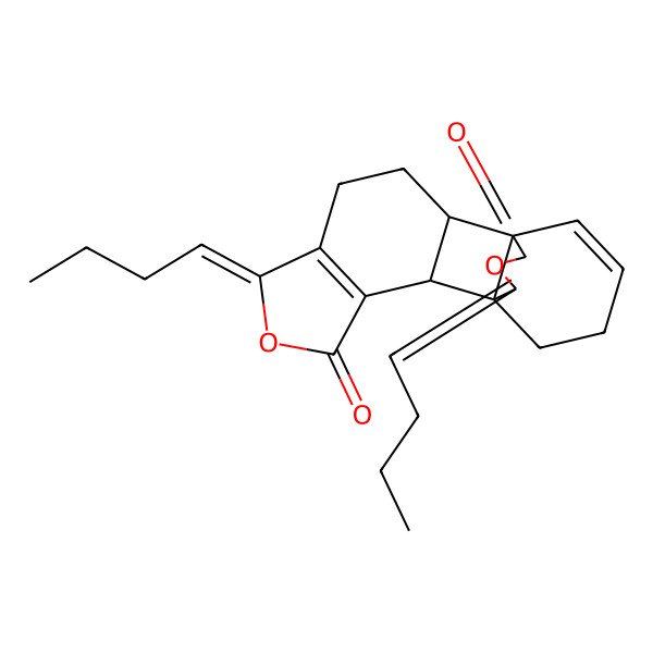2D Structure of 6,16-Di(butylidene)-5,17-dioxapentacyclo[9.4.3.01,11.02,10.03,7]octadeca-3(7),12-diene-4,18-dione