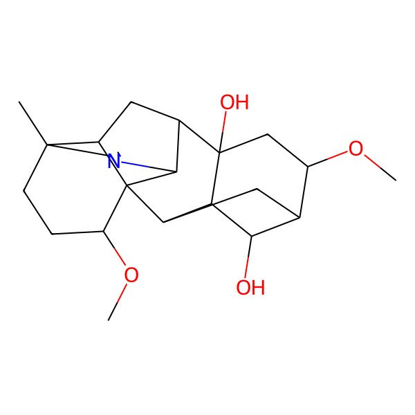 2D Structure of 6,16-Dimethoxy-13-methyl-11-azahexacyclo[7.7.2.12,5.01,10.03,8.013,17]nonadec-11-ene-4,8-diol