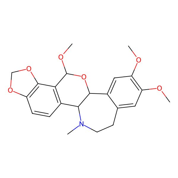 2D Structure of (1S,11S,13S)-11,16,17-trimethoxy-22-methyl-6,8,12-trioxa-22-azapentacyclo[11.9.0.02,10.05,9.014,19]docosa-2(10),3,5(9),14,16,18-hexaene
