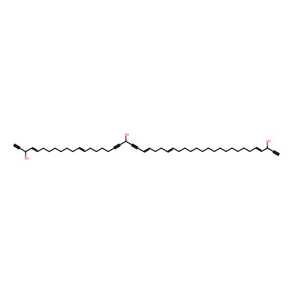 2D Structure of (3R,4E,12E,20R,23E,27E,42E,44R)-hexatetraconta-4,12,23,27,42-pentaen-1,18,21,45-tetrayne-3,20,44-triol