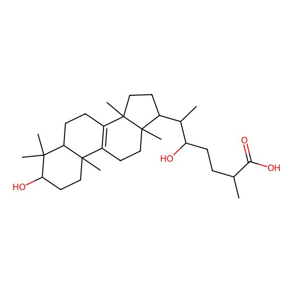 2D Structure of (2R,5S,6S)-5-hydroxy-6-[(3R,5R,10S,13R,14R,17R)-3-hydroxy-4,4,10,13,14-pentamethyl-2,3,5,6,7,11,12,15,16,17-decahydro-1H-cyclopenta[a]phenanthren-17-yl]-2-methylheptanoic acid