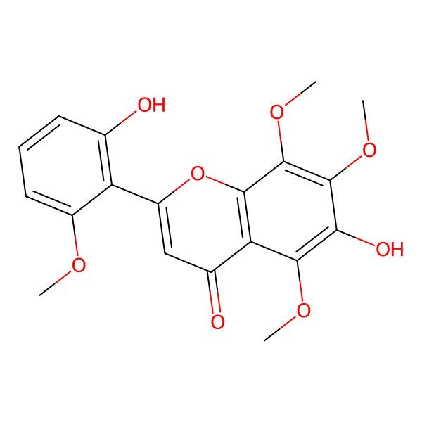 2D Structure of 6,2'-Dihydroxy-5,7,8,6'-tetramethoxyflavone
