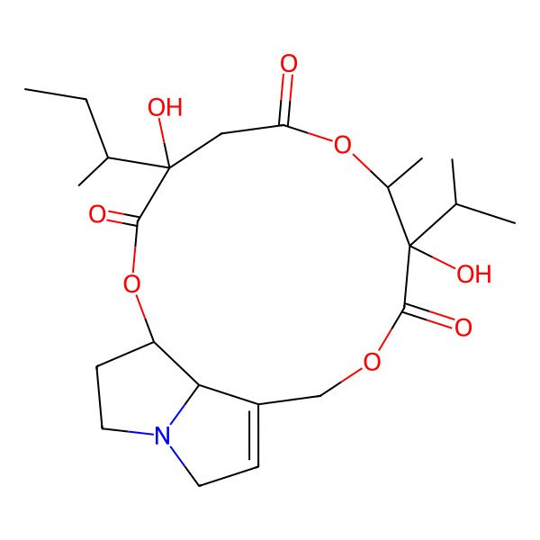 2D Structure of 4-Butan-2-yl-4,9-dihydroxy-8-methyl-9-propan-2-yl-2,7,11-trioxa-16-azatricyclo[11.5.1.016,19]nonadec-13-ene-3,6,10-trione