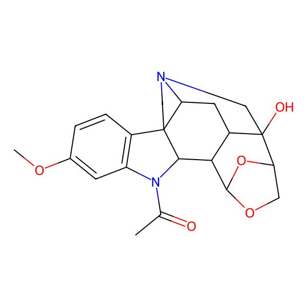 2D Structure of 1-(1-Hydroxy-11-methoxy-4,23-dioxa-8,18-diazaheptacyclo[16.3.1.12,5.06,21.07,15.09,14.015,19]tricosa-9(14),10,12-trien-8-yl)ethanone