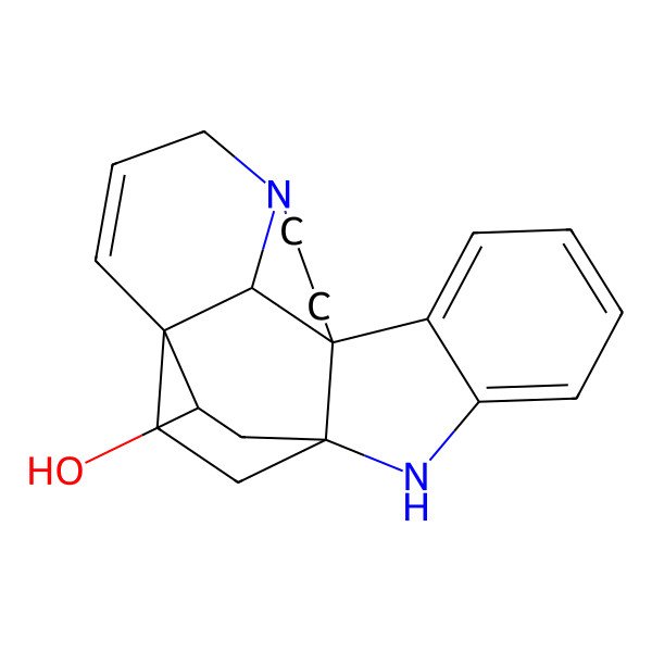 2D Structure of (1S,9S,16S,17S,21S)-2,12-diazahexacyclo[14.2.2.19,12.01,9.03,8.016,21]henicosa-3,5,7,14-tetraen-17-ol