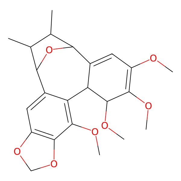 2D Structure of 9,12,13,14-Tetramethoxy-18,19-dimethyl-5,7,20-trioxapentacyclo[15.2.1.02,10.04,8.011,16]icosa-2,4(8),9,13,15-pentaene