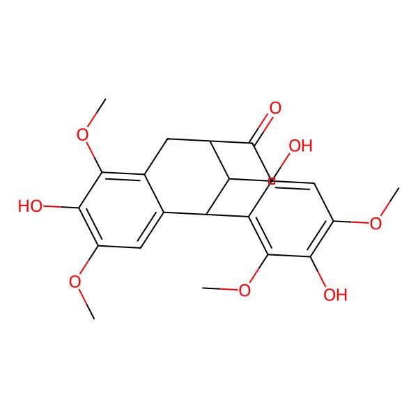 2D Structure of 4,13-Dihydroxy-17-(hydroxymethyl)-3,5,12,14-tetramethoxytetracyclo[7.7.1.02,7.011,16]heptadeca-2,4,6,11,13,15-hexaen-8-one