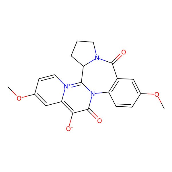 2D Structure of 10,19-Dimethoxy-7,15-dioxo-6,14-diaza-22-azoniapentacyclo[12.8.0.02,6.08,13.017,22]docosa-1(22),8(13),9,11,16,18,20-heptaen-16-olate