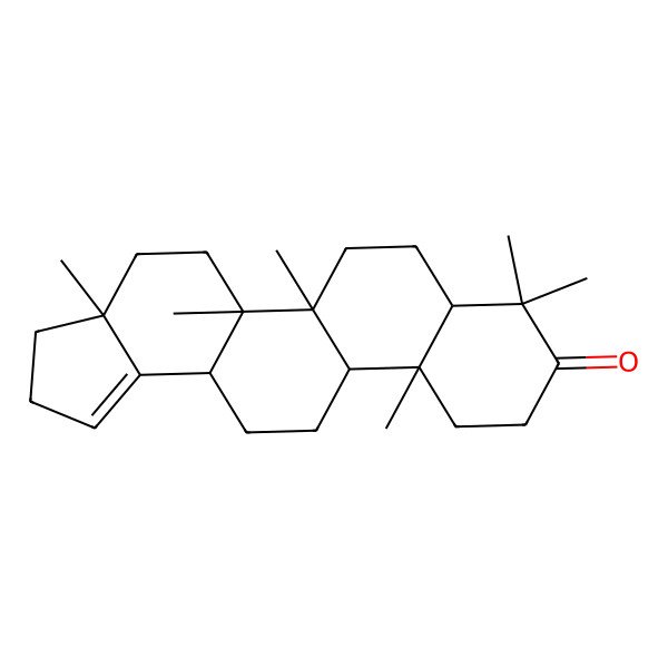 2D Structure of (3aR,5aR,5bR,7aR,11aR,11bR,13aS)-3a,5a,5b,8,8,11a-hexamethyl-3,4,5,6,7,7a,10,11,11b,12,13,13a-dodecahydro-2H-cyclopenta[a]chrysen-9-one