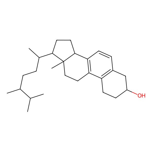 2D Structure of 17-(5,6-Dimethylheptan-2-yl)-13-methyl-1,2,3,4,11,12,14,15,16,17-decahydrocyclopenta[a]phenanthren-3-ol