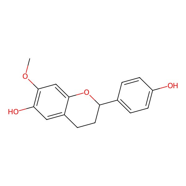 2D Structure of 6,4'-Dihydroxy-7-methoxyflavan