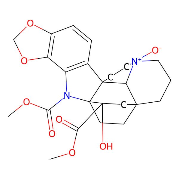 2D Structure of Dimethyl 21-hydroxy-15-oxido-5,7-dioxa-2-aza-15-azoniaheptacyclo[17.2.2.112,15.01,12.03,11.04,8.019,24]tetracosa-3(11),4(8),9-triene-2,21-dicarboxylate