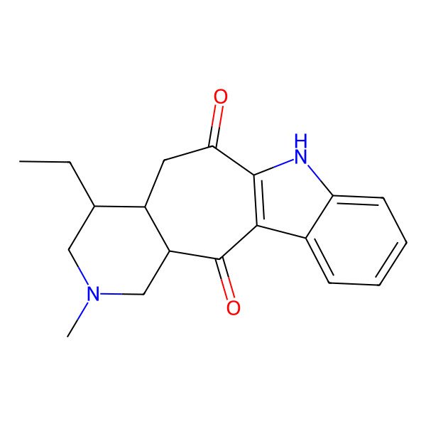 2D Structure of (3R,7S,8S)-7-ethyl-5-methyl-5,12-diazatetracyclo[9.7.0.03,8.013,18]octadeca-1(11),13,15,17-tetraene-2,10-dione
