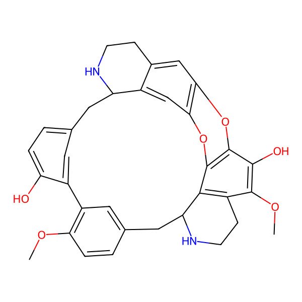 2D Structure of (8S,21R)-16,26-dimethoxy-29,31-dioxa-7,22-diazaoctacyclo[19.9.3.14,30.110,14.115,19.03,8.025,33.028,32]hexatriaconta-1(30),2,4(34),10(36),11,13,15,17,19(35),25(33),26,28(32)-dodecaene-13,27-diol