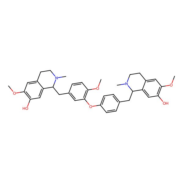 2D Structure of 1-[[4-[5-[(7-hydroxy-6-methoxy-2-methyl-3,4-dihydro-1H-isoquinolin-1-yl)methyl]-2-methoxyphenoxy]phenyl]methyl]-6-methoxy-2-methyl-3,4-dihydro-1H-isoquinolin-7-ol