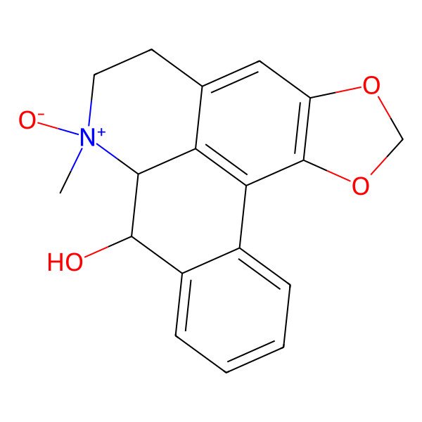 2D Structure of (11R,12S,13R)-11-methyl-11-oxido-3,5-dioxa-11-azoniapentacyclo[10.7.1.02,6.08,20.014,19]icosa-1(20),2(6),7,14,16,18-hexaen-13-ol