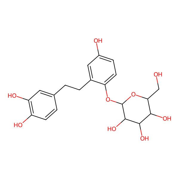 2D Structure of (2S,3R,4S,5S,6R)-2-[2-[2-(3,4-dihydroxyphenyl)ethyl]-4-hydroxyphenoxy]-6-(hydroxymethyl)oxane-3,4,5-triol