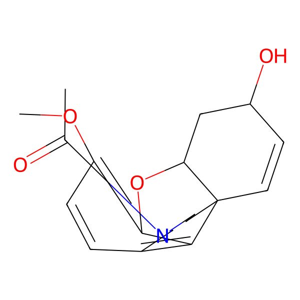 2D Structure of 1-[(14S)-14-hydroxy-9-methoxy-11-oxa-4-azatetracyclo[8.6.1.01,12.06,17]heptadeca-6(17),7,9,15-tetraen-4-yl]ethanone