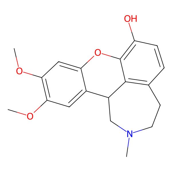 2D Structure of (10S)-13,14-dimethoxy-8-methyl-17-oxa-8-azatetracyclo[8.7.1.05,18.011,16]octadeca-1,3,5(18),11,13,15-hexaen-2-ol