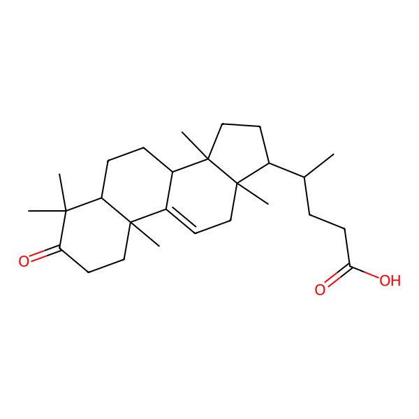 2D Structure of (4R)-4-[(5R,8S,10S,13R,14S,17R)-4,4,10,13,14-pentamethyl-3-oxo-1,2,5,6,7,8,12,15,16,17-decahydrocyclopenta[a]phenanthren-17-yl]pentanoic acid
